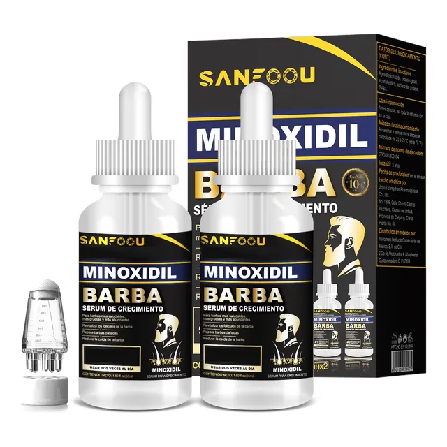 Minoxidil 10% Para Barba, Bigote Y Cabello