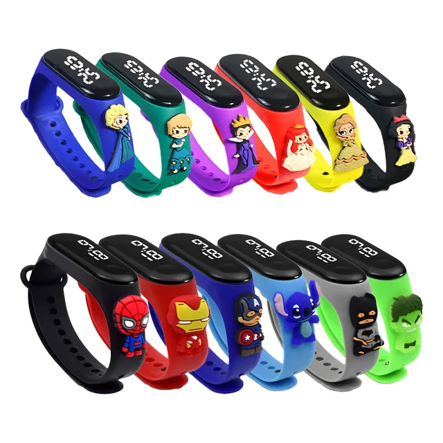 . Reloj Pulsera Led Infantil De Dibujos Animados, 24 Piezas