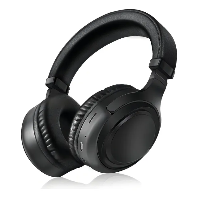 Kuiiyer Auriculares Bluetooth Auriculares inalámbricos Conexión ultrarrápida y estable a 10 metros Cancelación de ruido adaptativa Controladores de 40 mm 65 horas de reproducción Negro