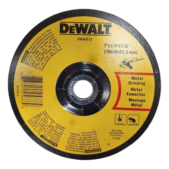 Disco De Desbaste 7  X 1/4  X 7/8  Dewalt
