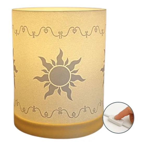 Lámpara Velador Rapunzel Enredados Luminaria En 3d 18cm