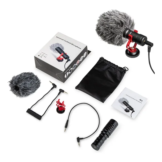 Microfone Condensador Direcional Para Dslr Câmera Celular