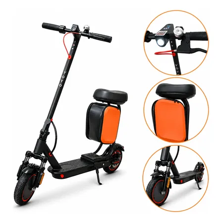Patinete Elétrico Premium V01 P 36v 7.8ah Assento Removível Laranja