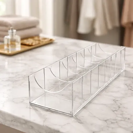 Organizador De Cintos Para Closet Acrilico 2mm Com 7 Slim Transparente