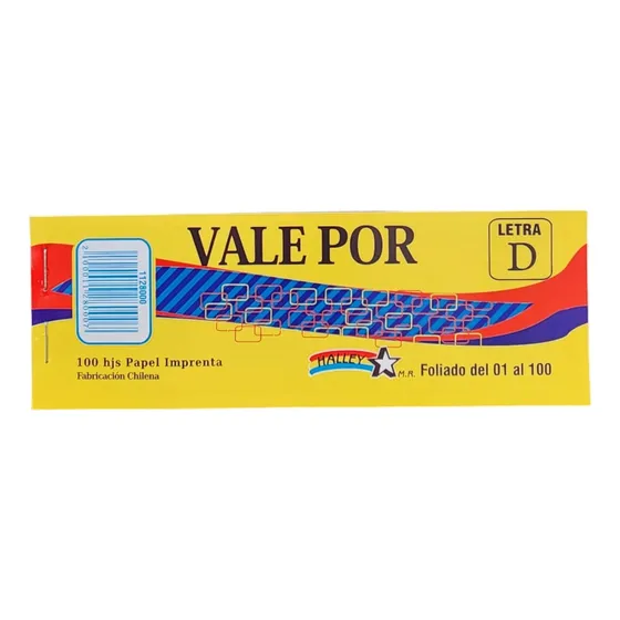 Pack 10 Talonarios Vale Por 100 Hojas Cada Uno Numerado