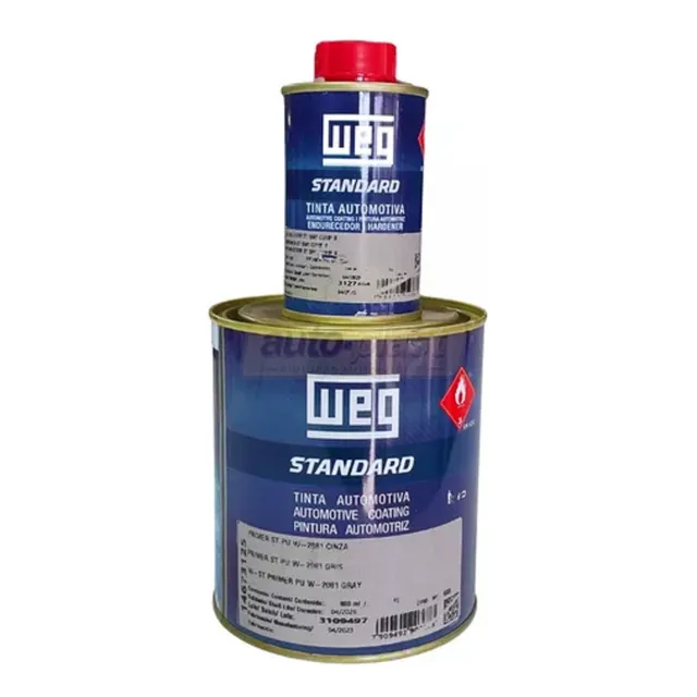 Primer St Pu W2081 2k Automotriz Weg Kit 1/4 Gl Gris Aparejo