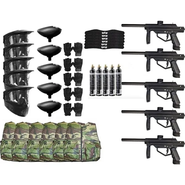 Gotcha Campo 5 Pistola Paintball Stealth Jt Gi Marcadora Kit