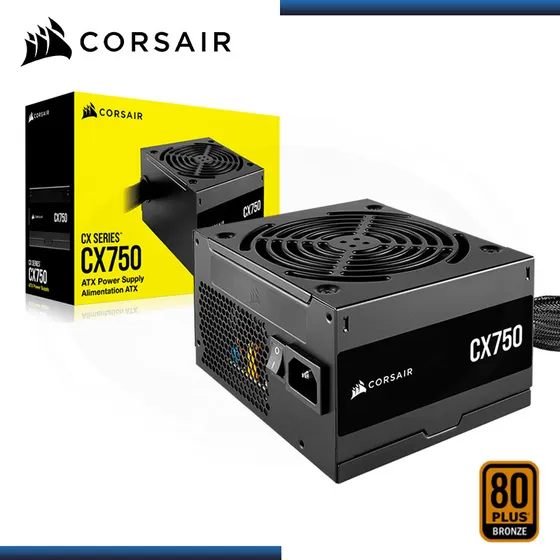 Fuente De Poder Corsair 750w Cx750 90 Plus Bronze Atx