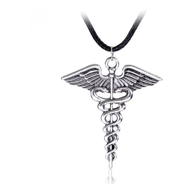 Collar C/ Forma De Esculapio Médico Salud Moda Caduceo Latid