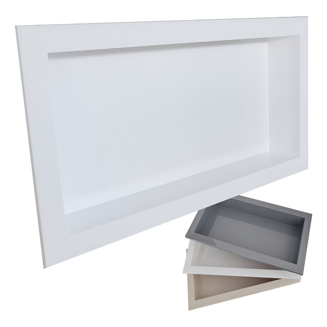 Nicho Para Banheiro E Cozinha Parede Embutir 30x60cm Cores Cor Branco