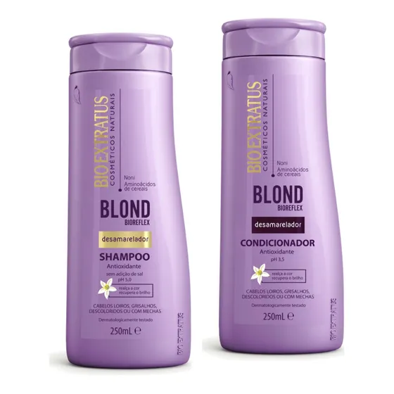 Shampoo Condicionador 250ml Bio Extratus Blond Desamarelador