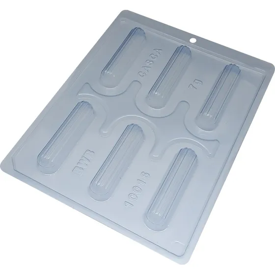 Forma Para Chocolate 03 Partes Canudo Recheado Bwb Cod 10016