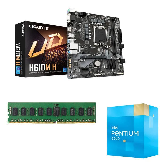 Kit Actualización Intel Pentium G7400 H610 Ddr5 16gb Kt