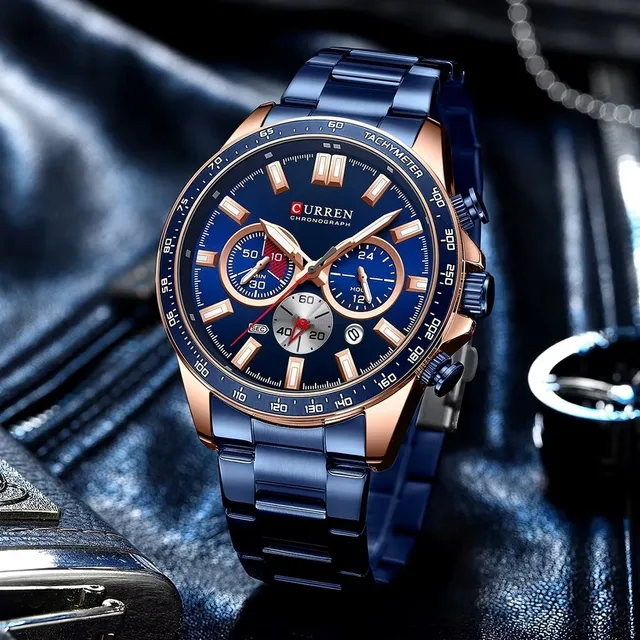 Reloj De Cuarzo Curren 8418 Para Hombre, Resistente Al Agua