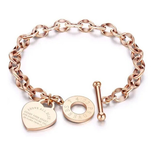 Pulsera Cruzada En Forma De Corazón + Acero Inoxidable Pulsera Cruzada En Forma De Corazón + Acero Inoxidable