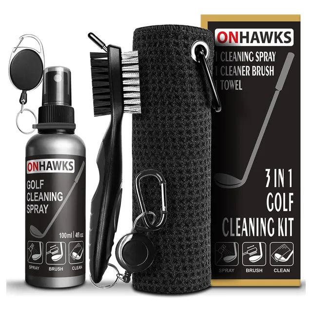 Kit Limpieza Para Palo Golf Cepillo Ranura 3 1 Spray Agua