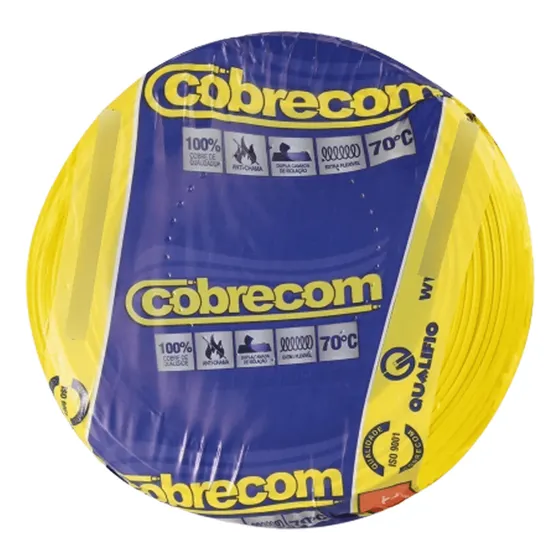 Fio Cabo Flexivel 4mm Antichamas Cores Rolo 100 Metros