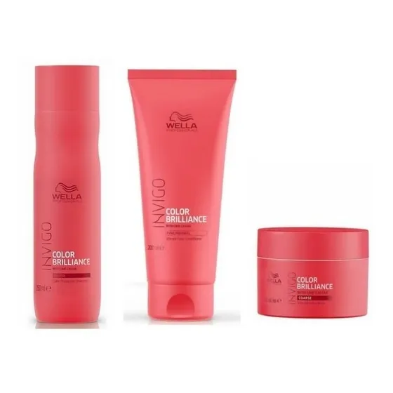 Kit Wella Invigo Color Brilliance Shampoo + Acond + Mascara