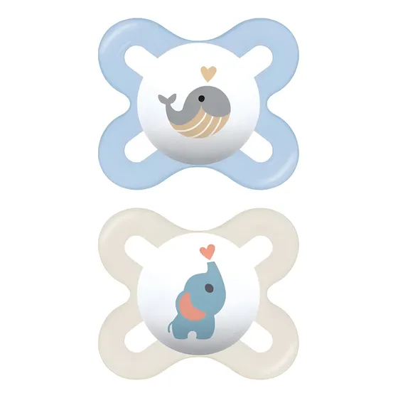 2 Chupetes Latex Start Mam 0-2 Meses - Azul
