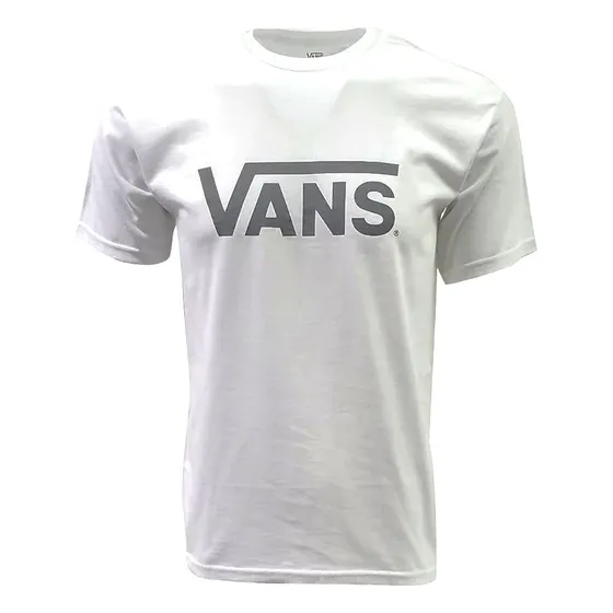 Remera Vans Classic - Blanco - L - Logo Gris Delantero