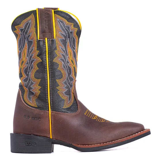 Bota Botina Durango Texana Bico Quadrado Preto Premium 