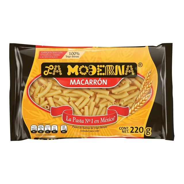 Pasta para Sopa La Moderna Macarrón 220g