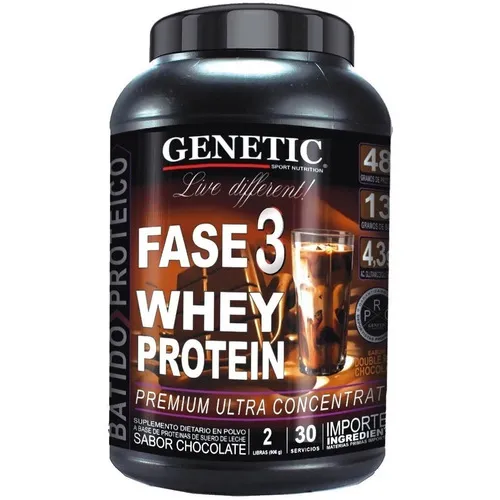 Fase 3 Whey Protein Proteina Ultra Concentrada - Genetic Sabor Chocolate