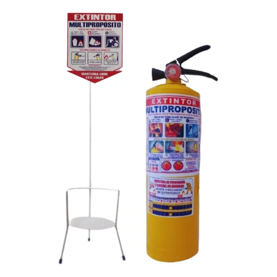 Abc Multipropósito 10 Libras + Señal + Soporte Pedestal