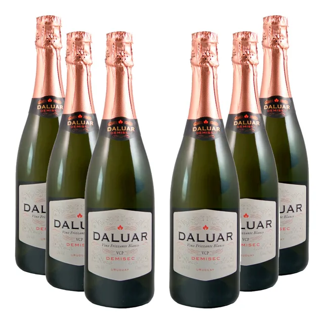 Vino Espumoso Daluar Frizzante Blanco Demisec 750 Ml X6