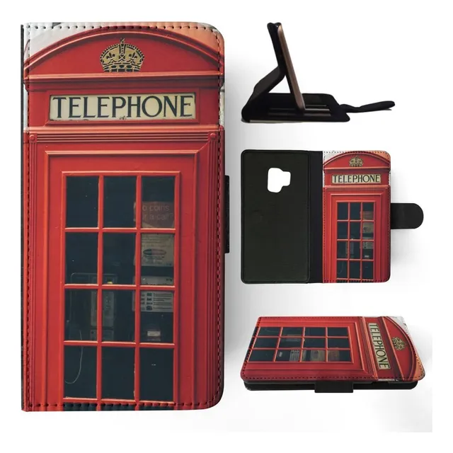 Cubierta Caja Telefono Cartera Tiron Cabina Telefonica Roja