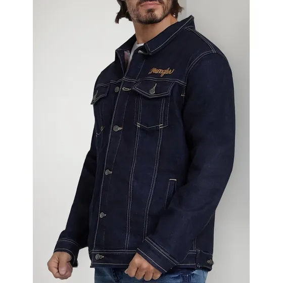 Chamarra Wrangler Original Mezclilla Hombre Forro De Franela