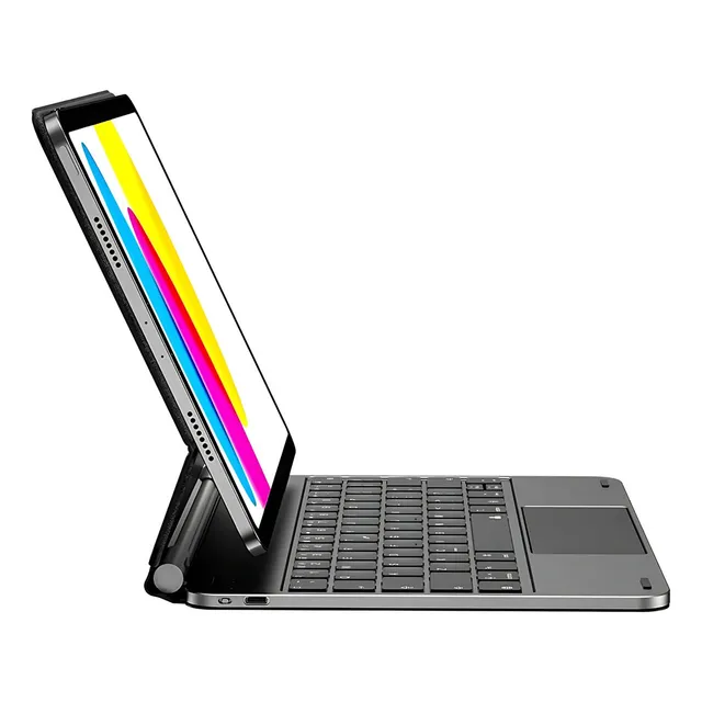 Funda Wiwu Magic Keyboard Teclado Para iPad Air 13 M2 Color Gris