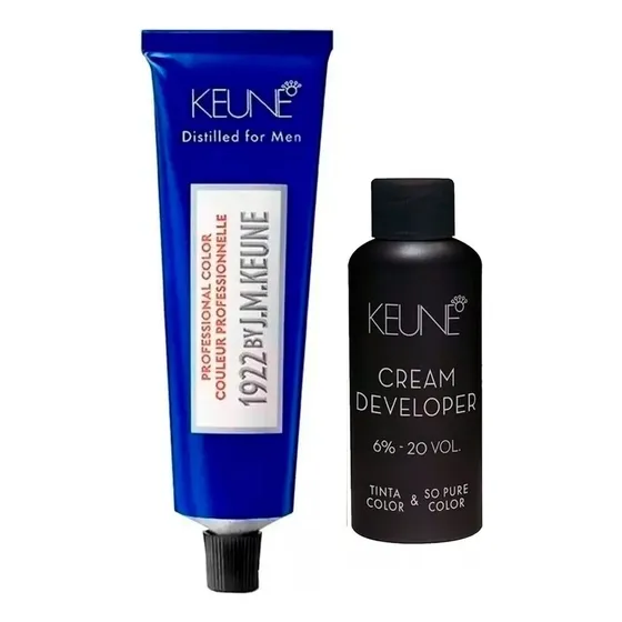Tinta 1922 Color Man Keune 60ml + Oxidante Cremoso 60ml