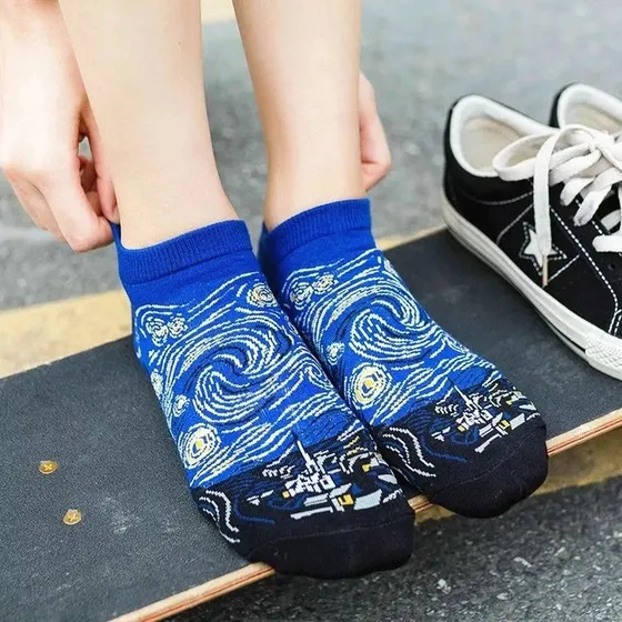 Medias Tobilleras, Deditos, Noche Estrellada Van Gogh Y Mas