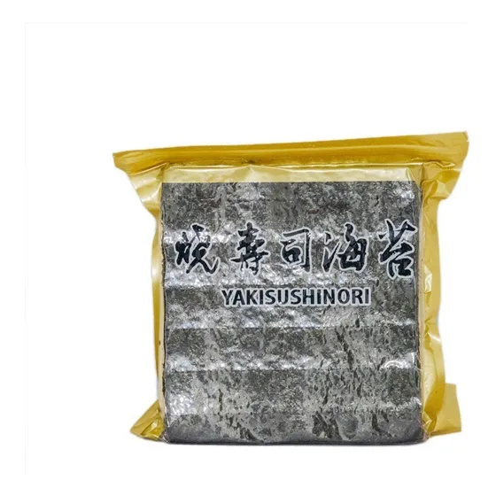 Algas Nori Para Sushi Lanbo Yaki Nori Clase C X 100 Laminas Paquete Dorado