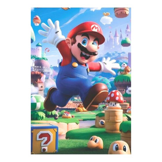 Quebra Cabeça Resistente Mdf Super Mario Impressão Uv 42pçs Quebra Cabeça Resistente Mdf Super Mario Impressão Uv 42pçs
