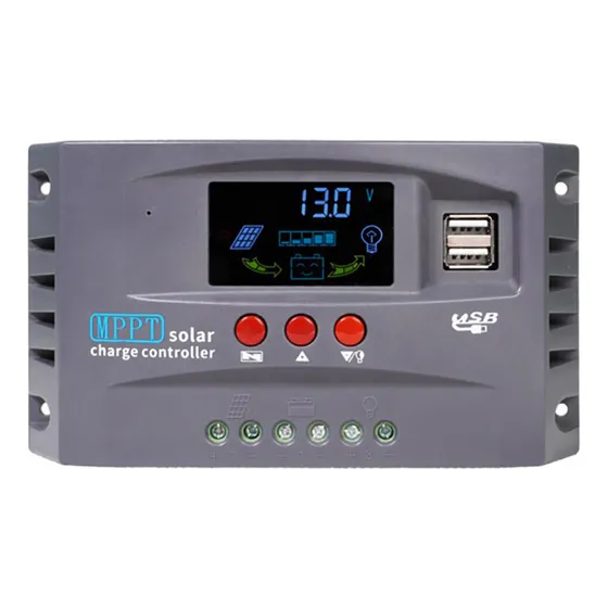 Controlador Solar De 12/24 V Auto Id Con Pantalla Lcd Y Puer