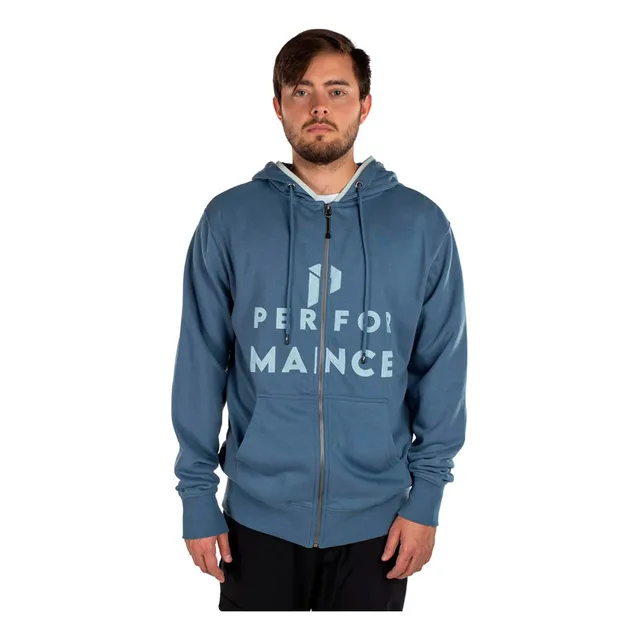Polerón Full Zipper Peak Performance Hombre Strom Azul Piedra