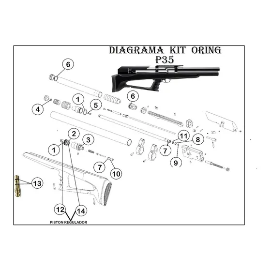 Kit Oring Pcp P35