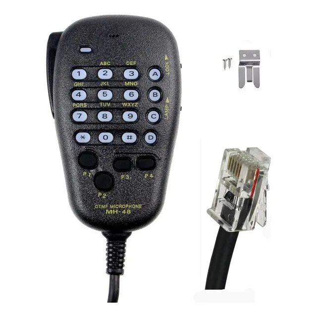 Microfone Ptt Para Radio Yaesu Mh48 P/ Ft1900 Ft1802 Ft2900