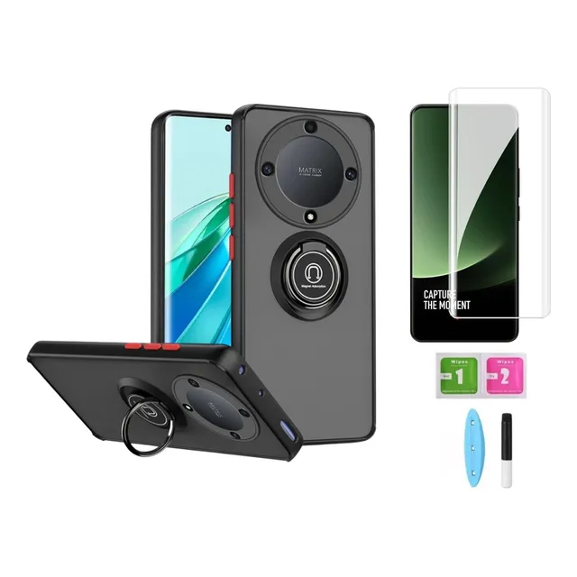 Case Funda Hardness Ring Para Honor Magic 5 Lite + Mica Uv