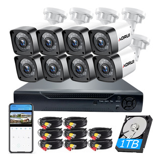 Aorui Kit Cámara De Seguridad 1tb Dvr 8 Cámaras Cctv Aorui Kit Cámara De Seguridad 1tb Dvr 8 Cámaras Cctv
