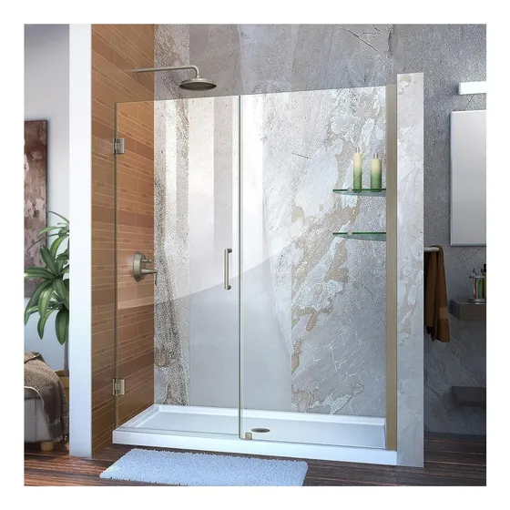 36-37 In W X 72 H Puerta Ducha Bisagra Marco Cromado.,puerta