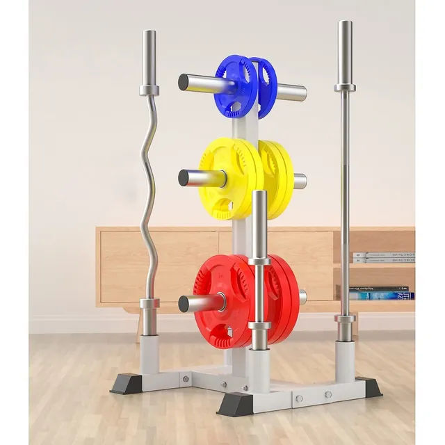 Estante Pesa Olimpica Marco Para Placa 2 Gimnasio Casa