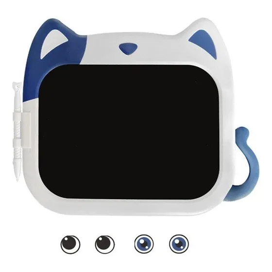 Tableta Lcd De Dibujo Gato 10 Pulgadas Pizarra Niños Color Azul
