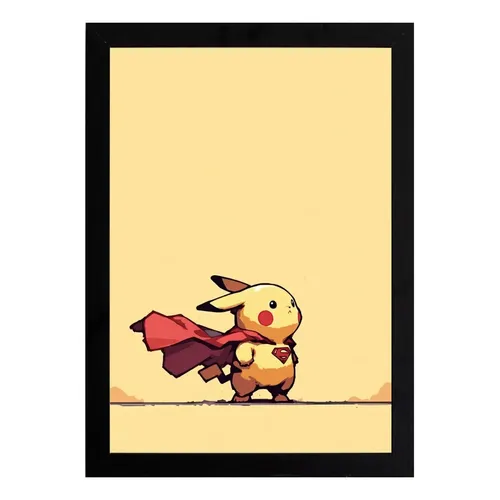 Quadro Pokemon Pikachu Superman Desenho A3 #15 | Parcelamento sem