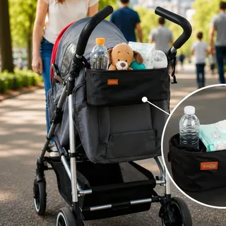Bolsa Organizadora Para Carrinho Bebê Resistente Funcional