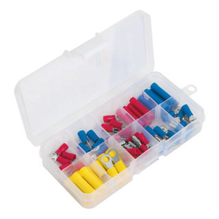 Kit 55 Terminales Aisladas Cable Espada Plano Anillo Tope Kit 55 Terminales Aisladas Cable Espada Plano Anillo Tope