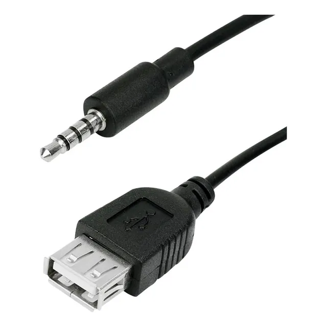 Kit 2 Cabo Otg Macho Ficha De Áudio Aux Para Usb Fêmea Otg
