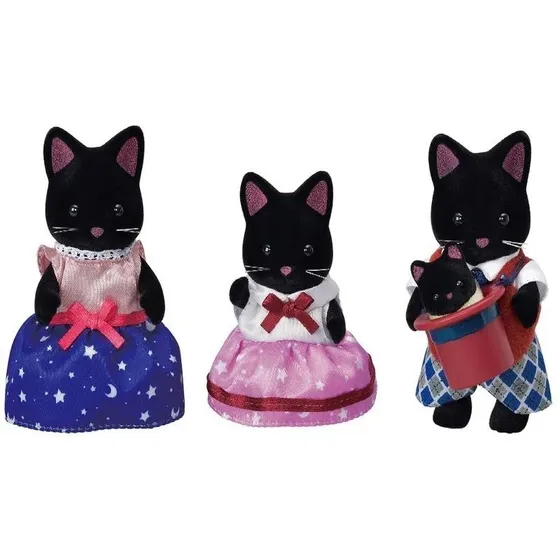 Familia de gatos de medianoche de Sylvanian Families - Epoch 5530